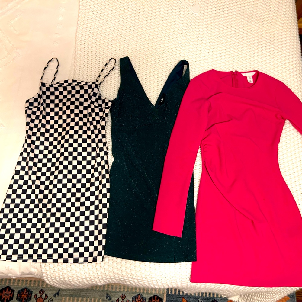 Mini Dress Bundle (Lulus + Originality + H&M) - two are new with tags!